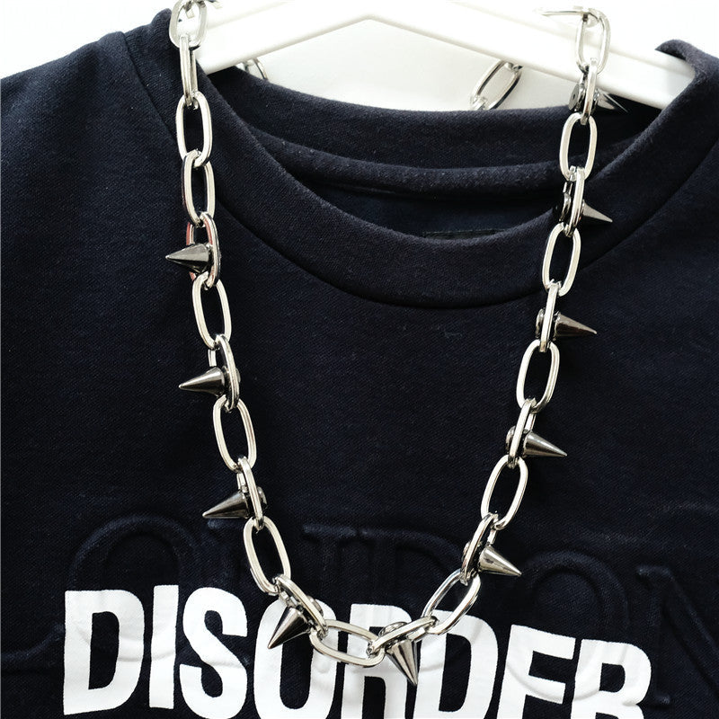 Chrome Hearts Rivet waist chain punk cool pants chain