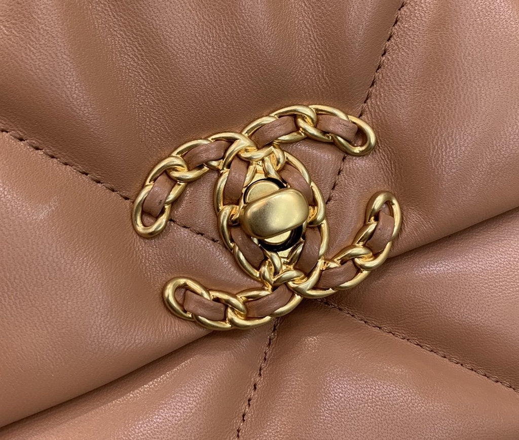 CHANEL 19 FLAP BAG 26 BROWN GOATSKIN