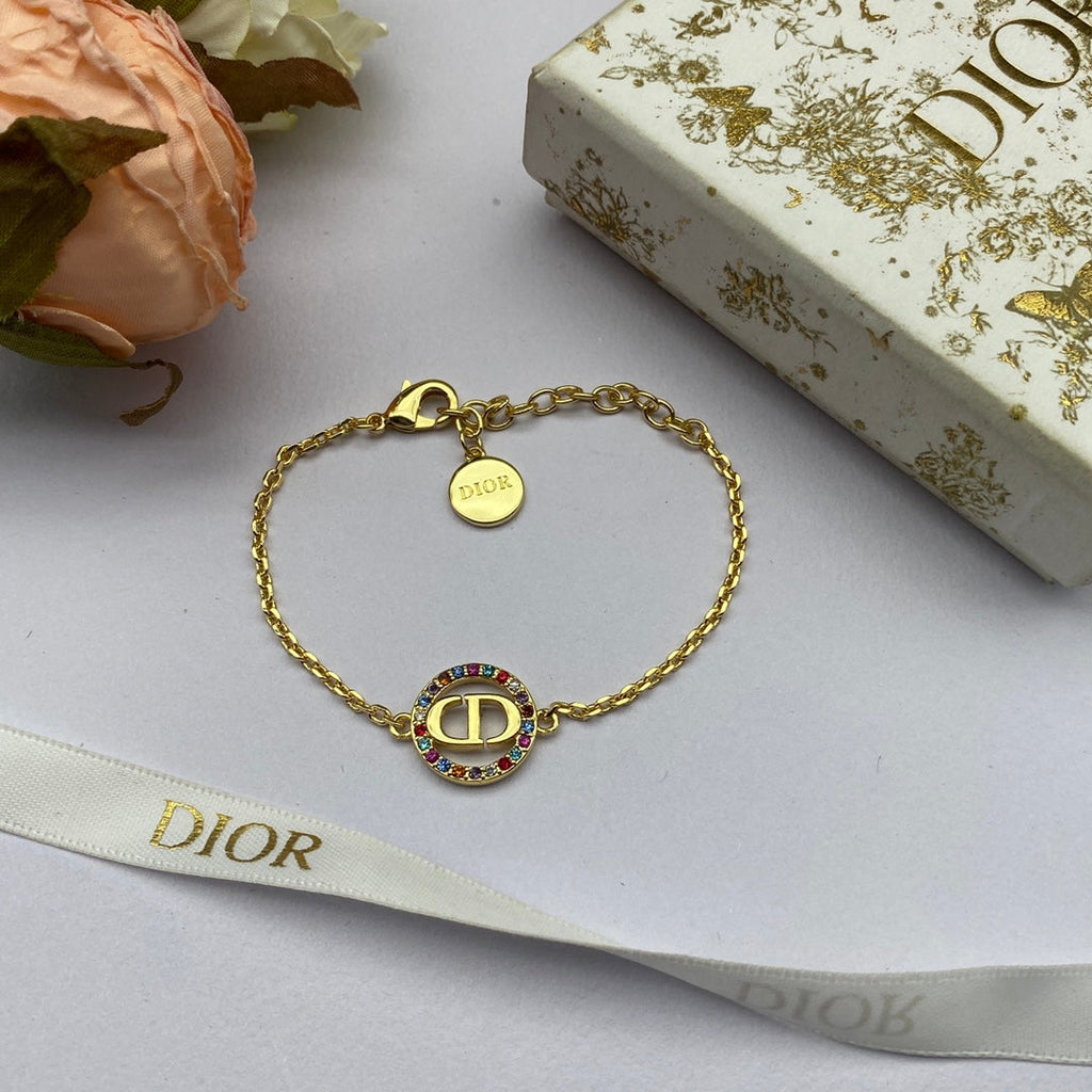 18K Petit Dior Multicolor Crystals Bracelet