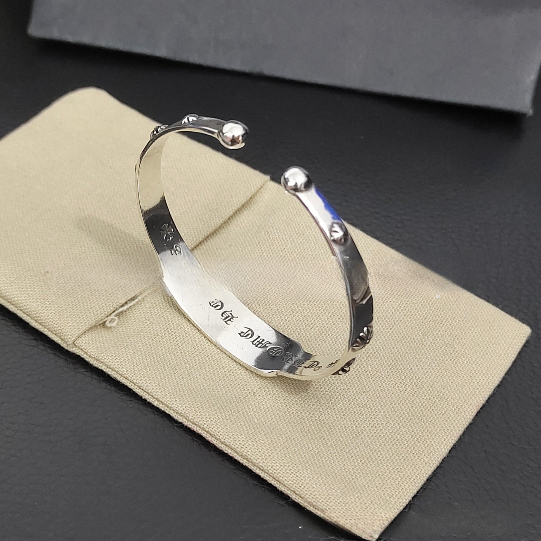 Chrome Hearts adjustable cross open bracelet