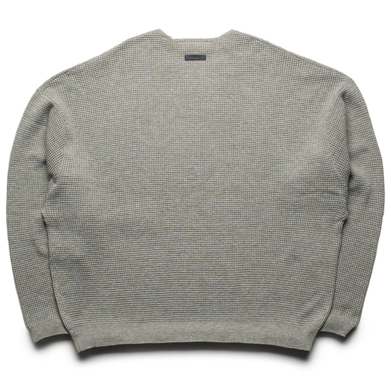 Fear Of God Essentials Waffle L/S Crewneck Sweater - Concrete Heather