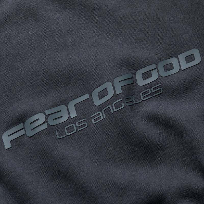 Fear Of God Essentials Los Angeles Heavy Fleece Cropped Sweatshirt - Vintage Black