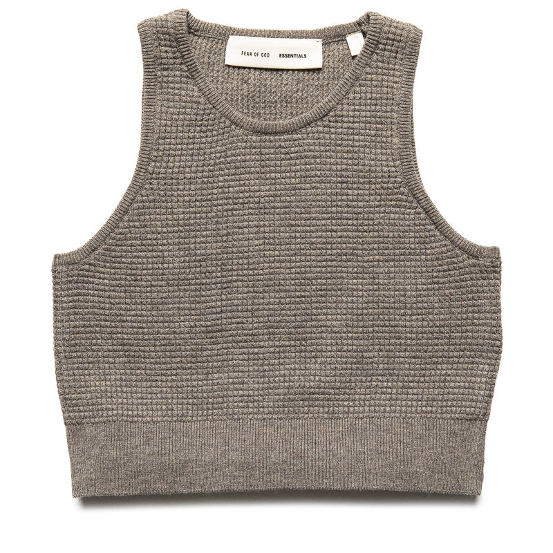 Women's Fear Of God Essentials Waffle Sport Tank - Homestead Heather