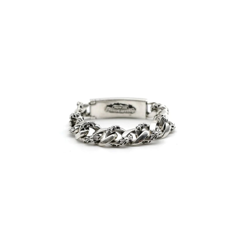 Chrome Hearts 925 Sterling silver Thick Domineering Cross Bracelet