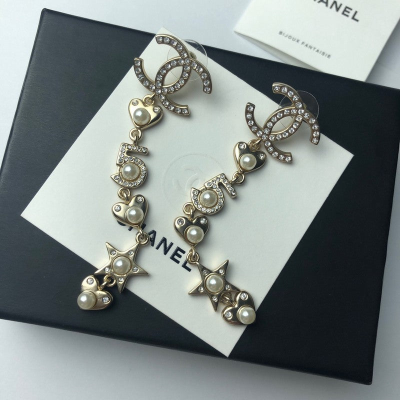 18K  Chanel No.5 Long Earrings